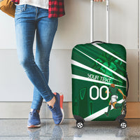 Personalized Saudi Arabia Football Luggage Cover Green Lion Run of Champions