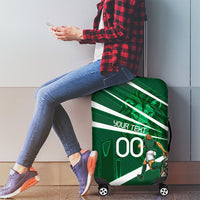 Personalized Saudi Arabia Football Luggage Cover Green Lion Run of Champions
