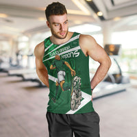 Personalized Saudi Arabia Football Men Tank Top Green Lion Run of Champions
