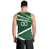 Personalized Saudi Arabia Football Men Tank Top Green Lion Run of Champions