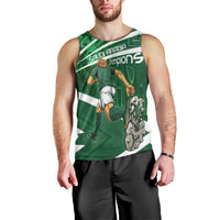 Personalized Saudi Arabia Football Men Tank Top Green Lion Run of Champions