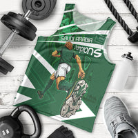 Personalized Saudi Arabia Football Men Tank Top Green Lion Run of Champions