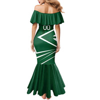Personalized Saudi Arabia Football Mermaid Dress Green Lion Run of Champions