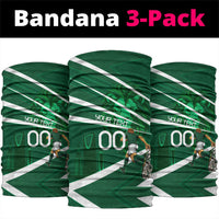 Personalized Saudi Arabia Football Neck Gaiter Green Lion Run of Champions