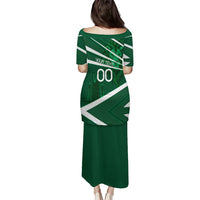 Personalized Saudi Arabia Football Puletasi Green Lion Run of Champions