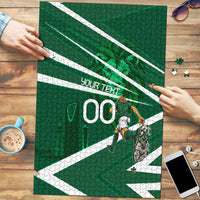 Personalized Saudi Arabia Football Puzzle Green Lion Run of Champions