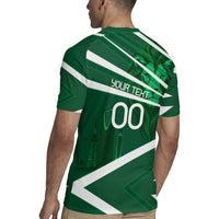 Personalized Saudi Arabia Football Rugby Jersey Green Lion Run of Champions