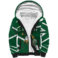 Personalized Saudi Arabia Football Sherpa Hoodie Green Lion Run of Champions