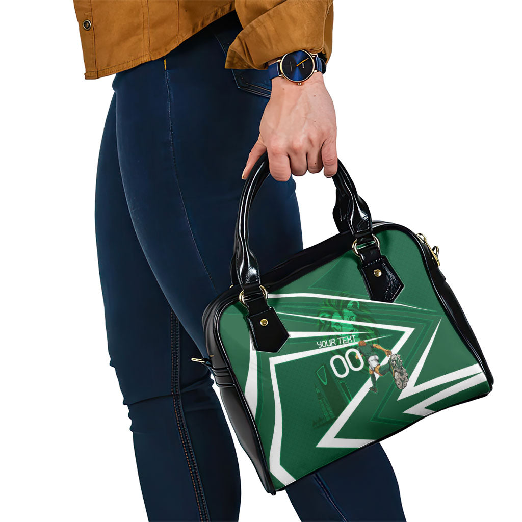 Personalized Saudi Arabia Football Shoulder Handbag Green Lion Run of Champions