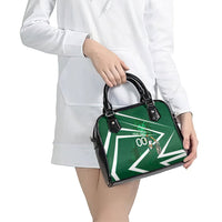 Personalized Saudi Arabia Football Shoulder Handbag Green Lion Run of Champions