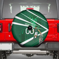 Personalized Saudi Arabia Football Spare Tire Cover Green Lion Run of Champions