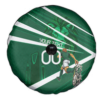 Personalized Saudi Arabia Football Spare Tire Cover Green Lion Run of Champions