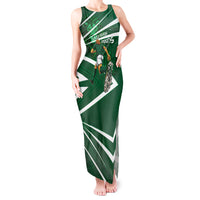 Personalized Saudi Arabia Football Tank Maxi Dress Green Lion Run of Champions