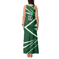 Personalized Saudi Arabia Football Tank Maxi Dress Green Lion Run of Champions
