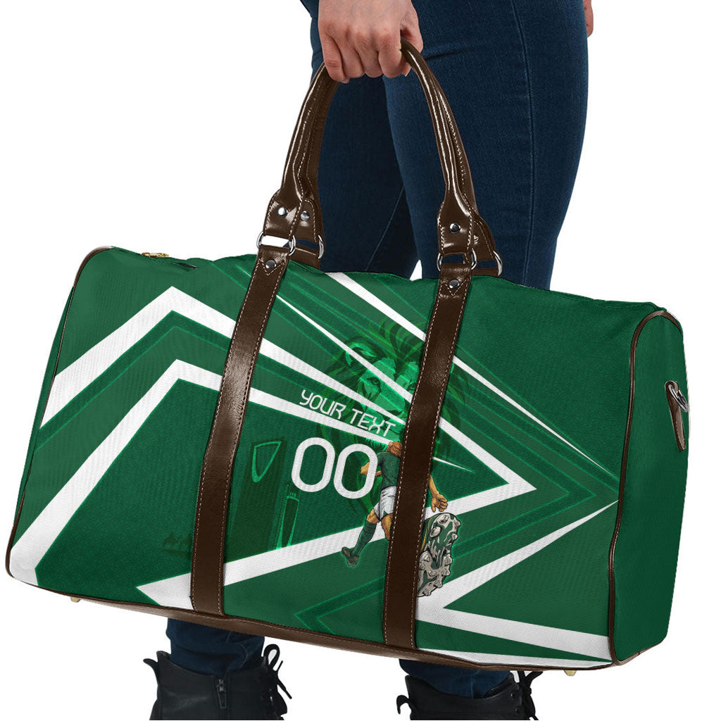 Personalized Saudi Arabia Football Travel Bag Green Lion Run of Champions