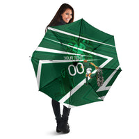 Personalized Saudi Arabia Football Umbrella Green Lion Run of Champions