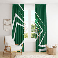 Personalized Saudi Arabia Football Window Curtain Green Lion Run of Champions