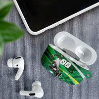 Personalized Saudi Arabia Football AirPods Case Green Falcon National Pride Mascot
