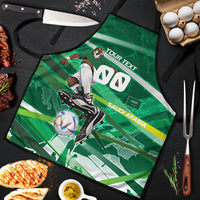 Personalized Saudi Arabia Football Apron Green Falcon National Pride Mascot