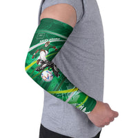 Personalized Saudi Arabia Football Arm Sleeves Green Falcon National Pride Mascot