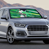 Personalized Saudi Arabia Football Auto Sun Shade Green Falcon National Pride Mascot