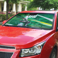 Personalized Saudi Arabia Football Auto Sun Shade Green Falcon National Pride Mascot