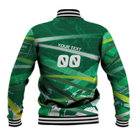 Personalized Saudi Arabia Football Baseball Jacket Green Falcon National Pride Mascot