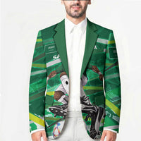 Personalized Saudi Arabia Football Blazer Green Falcon National Pride Mascot