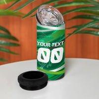 Personalized Saudi Arabia Football 4 in 1 Can Cooler Tumbler Green Falcon National Pride Mascot