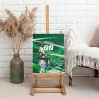 Personalized Saudi Arabia Football Canvas Wall Art Green Falcon National Pride Mascot