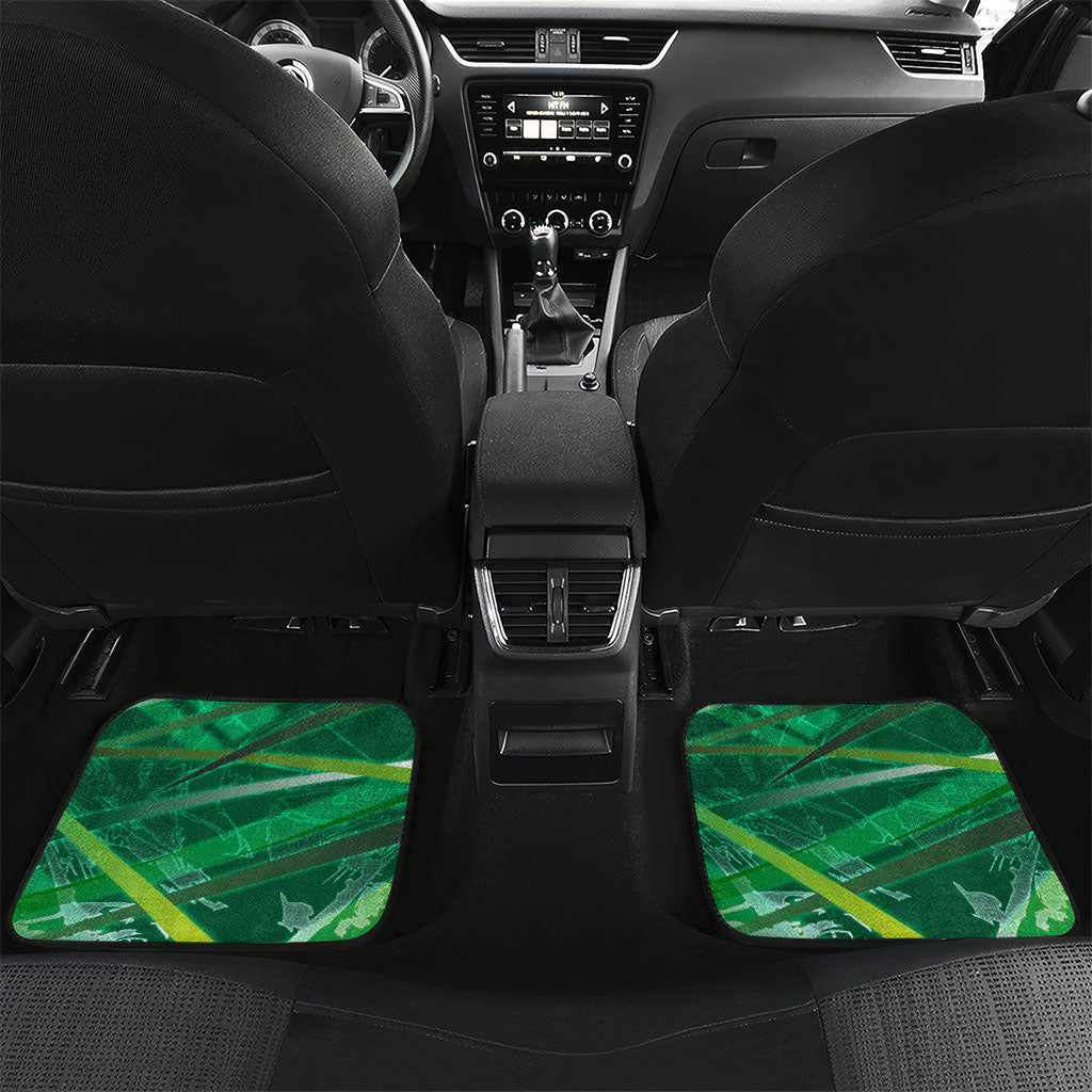 Personalized Saudi Arabia Football Car Mats Green Falcon National Pride Mascot