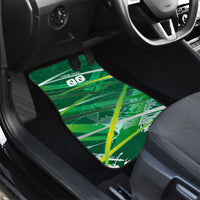 Personalized Saudi Arabia Football Car Mats Green Falcon National Pride Mascot