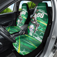 Personalized Saudi Arabia Football Car Seat Cover Green Falcon National Pride Mascot