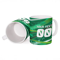 Personalized Saudi Arabia Football Ceramic Mug Green Falcon National Pride Mascot
