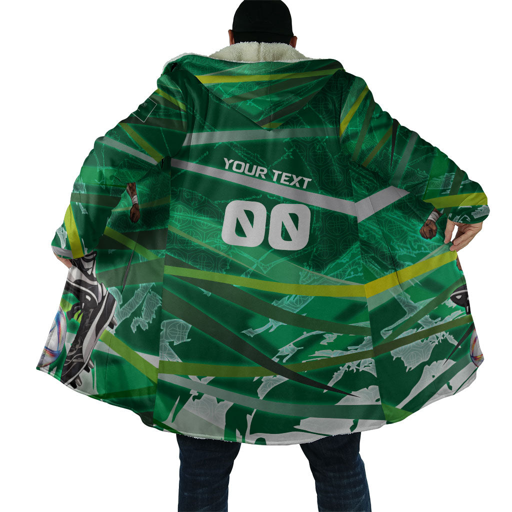 Personalized Saudi Arabia Football Cloak Green Falcon National Pride Mascot