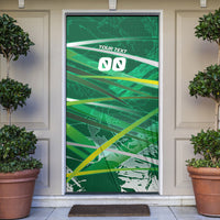 Personalized Saudi Arabia Football Door Cover Green Falcon National Pride Mascot