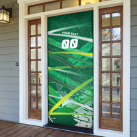 Personalized Saudi Arabia Football Door Cover Green Falcon National Pride Mascot