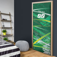 Personalized Saudi Arabia Football Door Cover Green Falcon National Pride Mascot