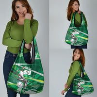 Personalized Saudi Arabia Football Grocery Bag Green Falcon National Pride Mascot