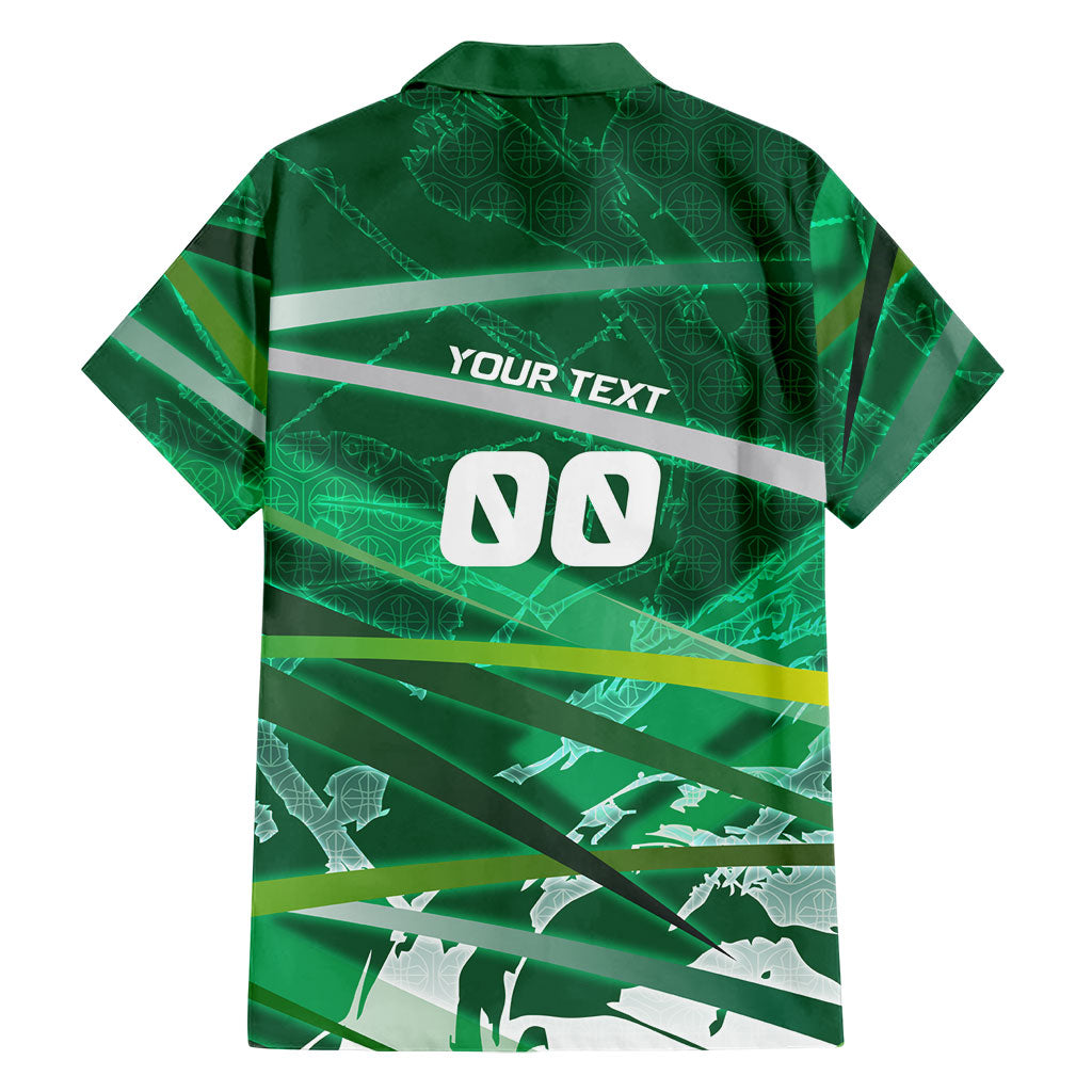 Personalized Saudi Arabia Football Hawaiian Shirt Green Falcon National Pride Mascot