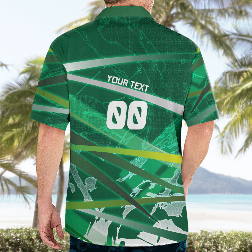 Personalized Saudi Arabia Football Hawaiian Shirt Green Falcon National Pride Mascot