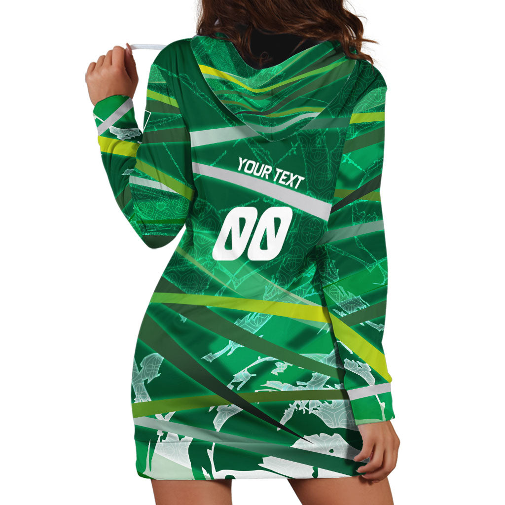 Personalized Saudi Arabia Football Hoodie Dress Green Falcon National Pride Mascot