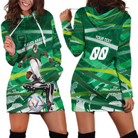 Personalized Saudi Arabia Football Hoodie Dress Green Falcon National Pride Mascot