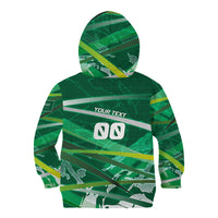 Personalized Saudi Arabia Football Kid Hoodie Green Falcon National Pride Mascot