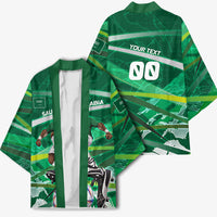 Personalized Saudi Arabia Football Kimono Green Falcon National Pride Mascot
