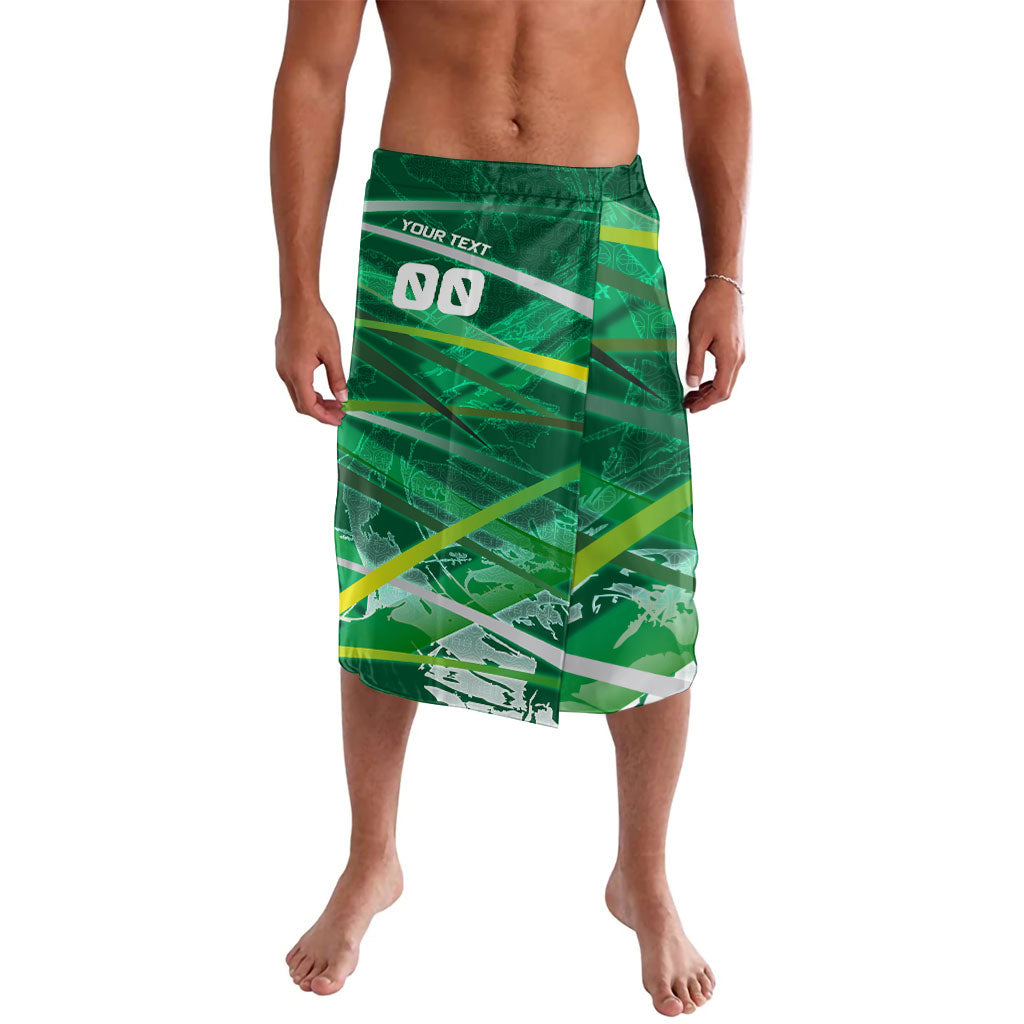 Personalized Saudi Arabia Football Lavalava Green Falcon National Pride Mascot