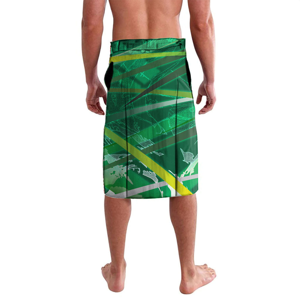 Personalized Saudi Arabia Football Lavalava Green Falcon National Pride Mascot