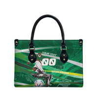 Personalized Saudi Arabia Football Leather Bag Green Falcon National Pride Mascot