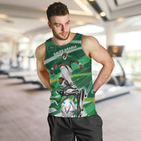Personalized Saudi Arabia Football Men Tank Top Green Falcon National Pride Mascot