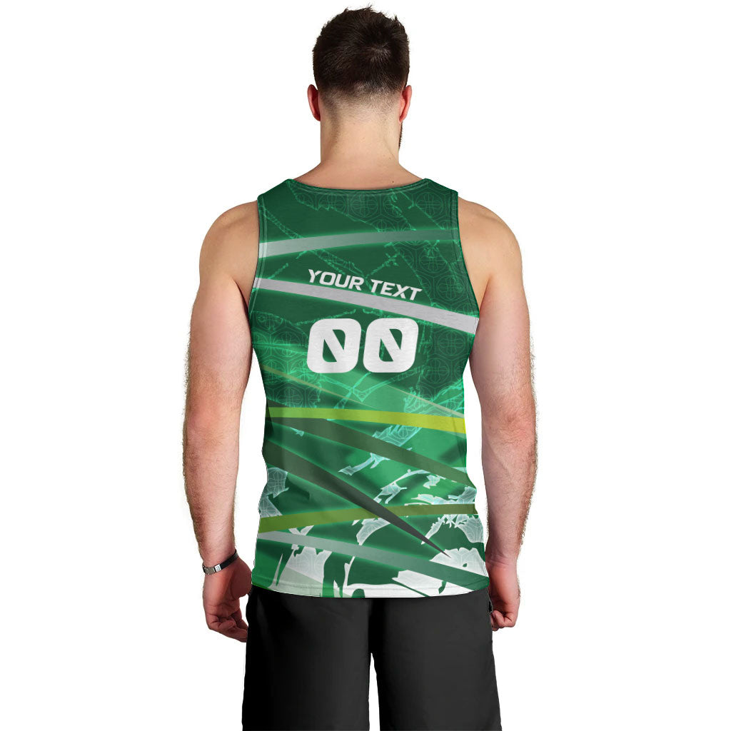 Personalized Saudi Arabia Football Men Tank Top Green Falcon National Pride Mascot